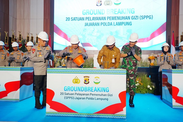 Groundbreaking dan Peresmian SPPG Lampung, Ketua DPRD Hadiri Kunjungan Kapolri