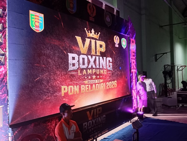 Pertina Lampung menggelar VIP Boxing Lampung Road To PON Bela Diri 2026