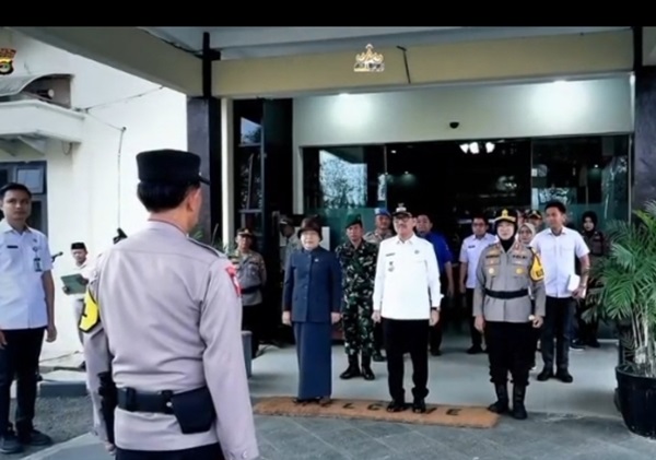 Forkopimda Lampung Utara menggelar Apel Gelar Pasukan Siaga Kebakaran Hutan dan Lahan