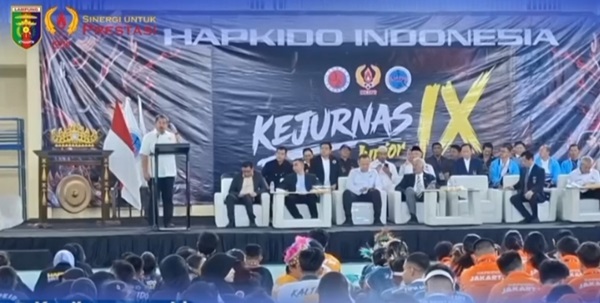 Sebanyak 600 atlet dari 17 provinsi dan 18 kabupaten/kota ambil bagian dalam Kejurnas  IX Senior-Junior dan Kejurnas Terbuka III Cadet Junior Hapkido Tahun 2026.